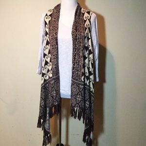 Soho Chick Fringe Cardigan Vest